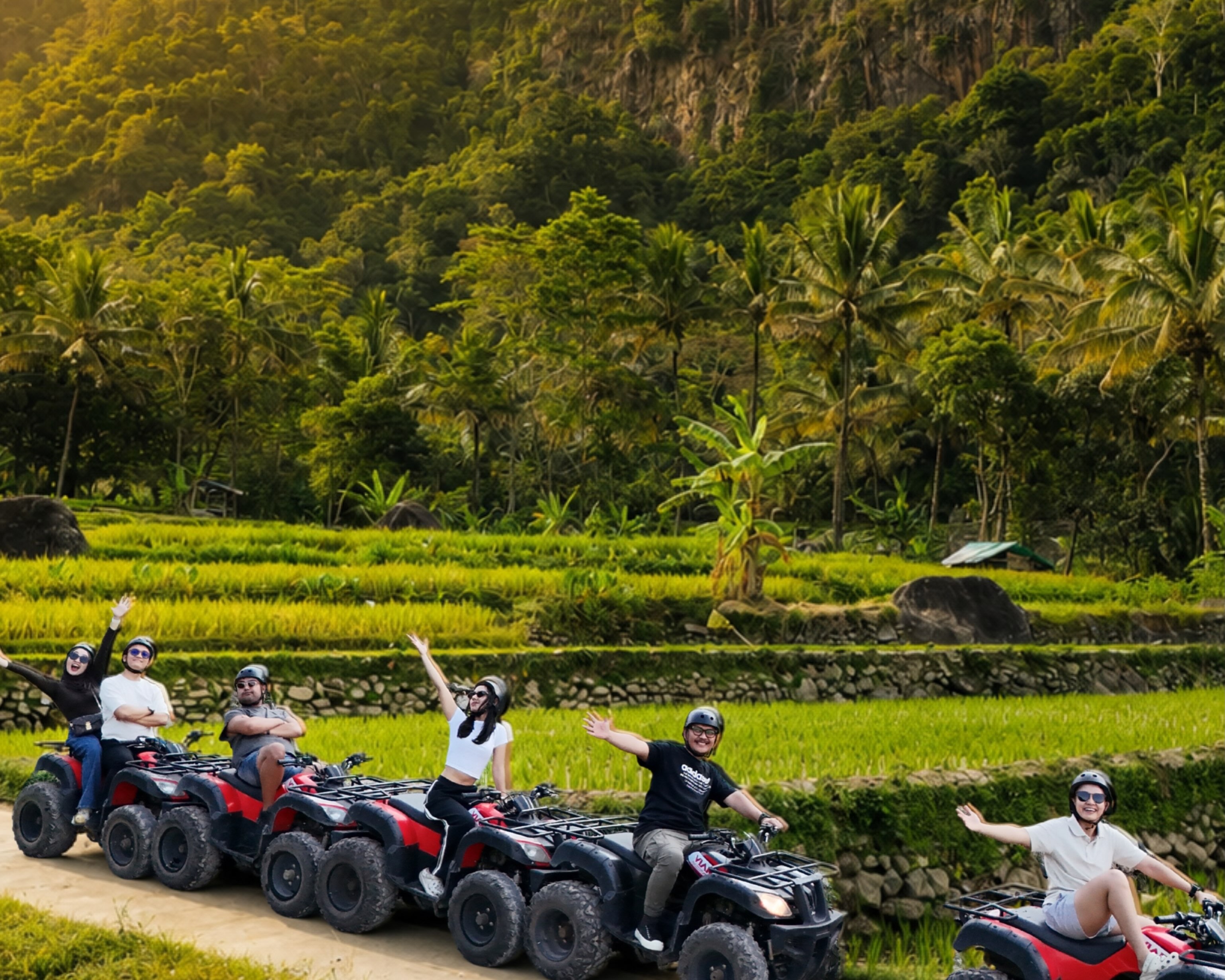 Wisata ATV Banyubiru Semarang : Serunya Main ATV di Kelilingi Sawah Hijau 